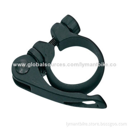 2D-forged seat post clamp with quick release, made of aluminum alloy, various colors